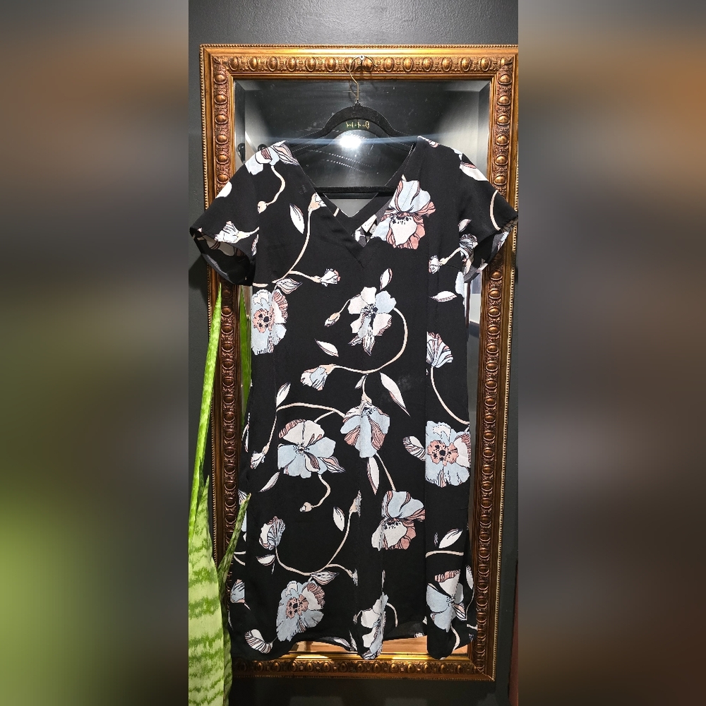 A New Day Black and White Floral Dress